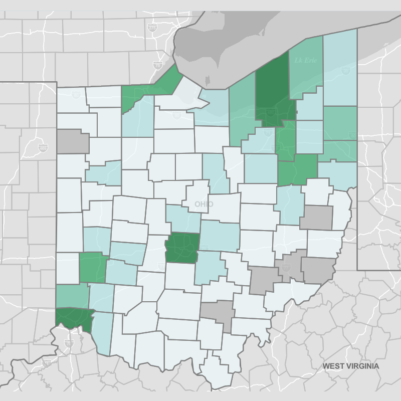 State of Ohio demographic map